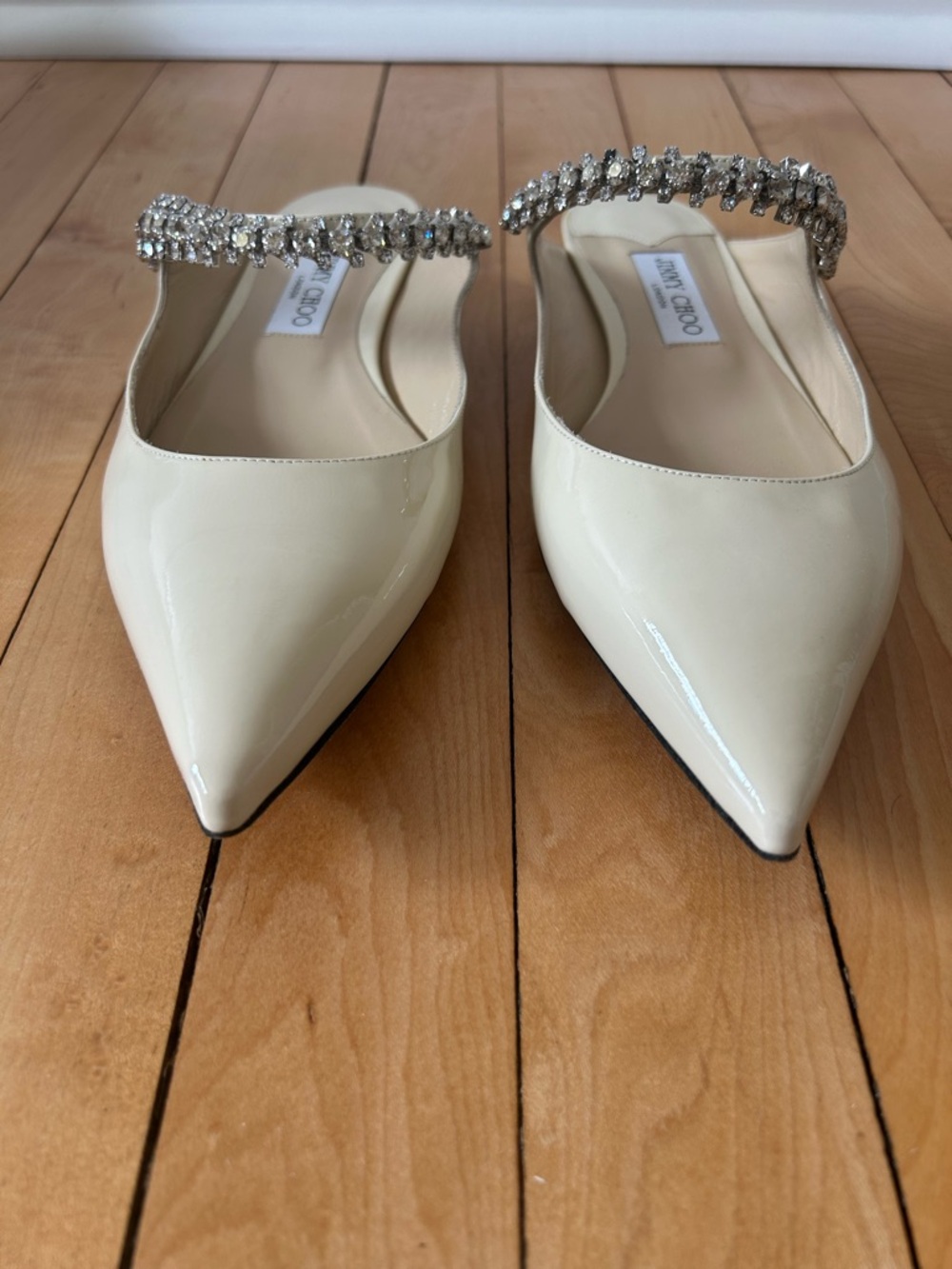 Jimmy Choo Off White “Linen” Bing Slip on Flats - 40 - Picture 4 of 9